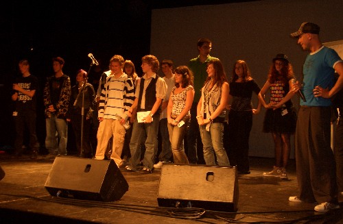 Alle Teilnehmer des abc Schülerslams 2008