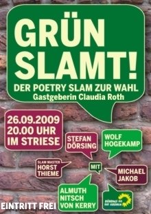 Grün SLAMT (Plakat in Augsburg)
